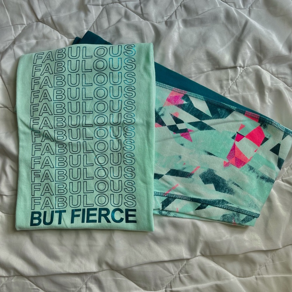 Girls Blue Leggings Set